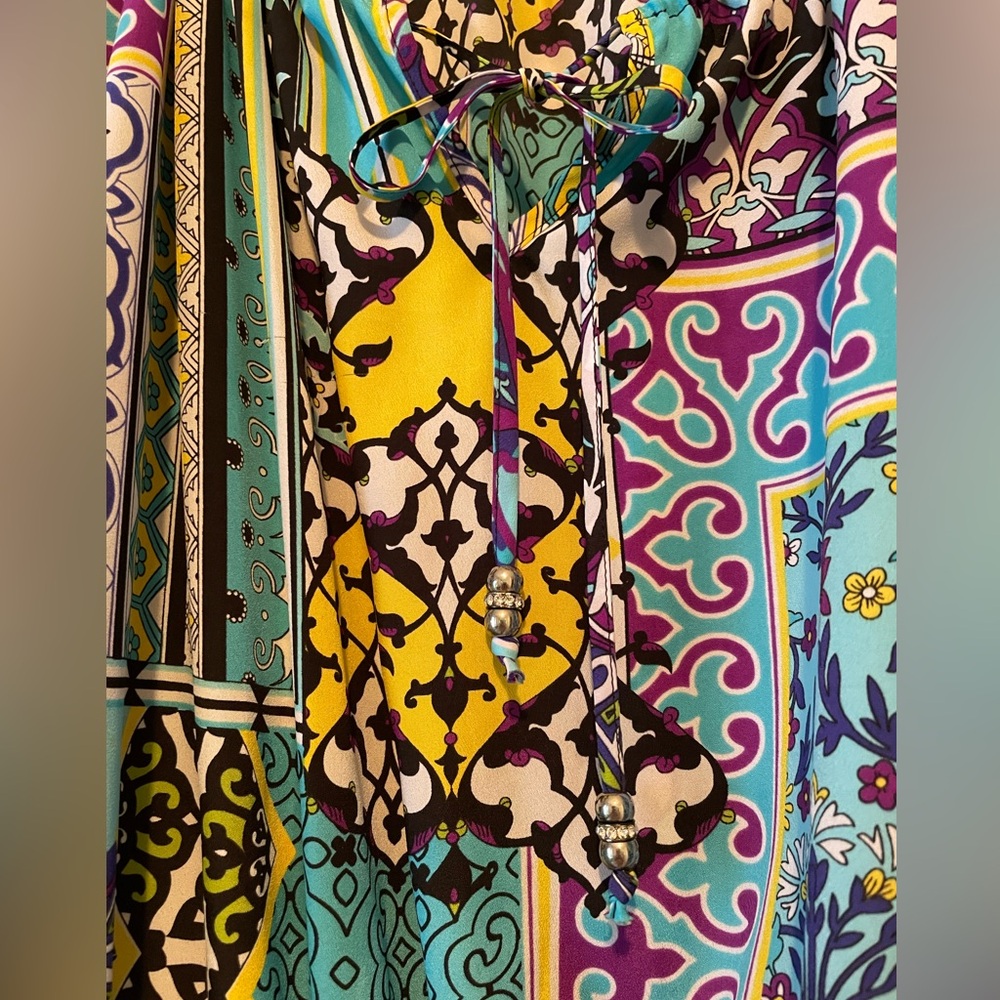 Cache Colorful Patterned Long Sleeve Dress - Picture 7 of 16